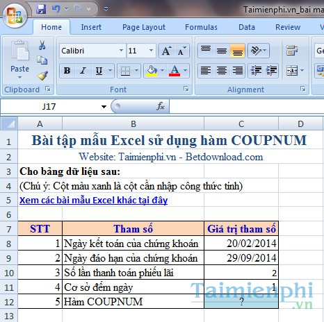 Bai mau ham COUPNUM