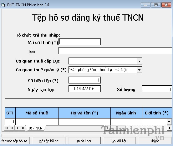 download tncn, phan mem thue thu nhap ca nhan