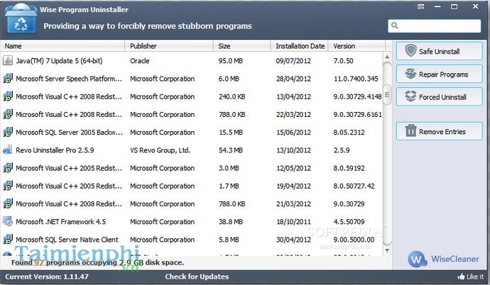 Wise Program Uninstaller