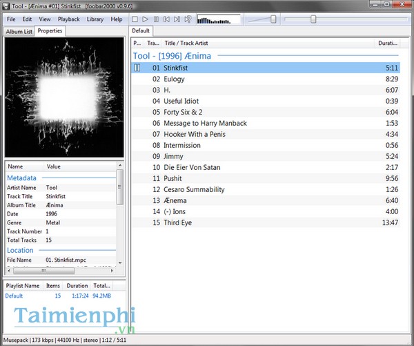 Foobar2000, phan mem nghe nhac lossless