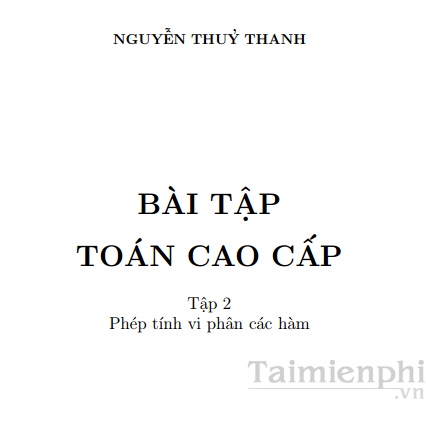 Bài tập toán cao cấp tập 2 bai tap toan cao cap tap 2