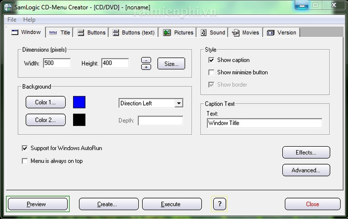 SamLogic CD Menu Creator
