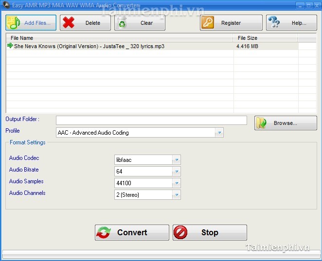 Easy AMR MP3 M4A WAV WMA Audio Converter