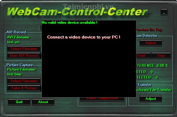 WebCam Control Center