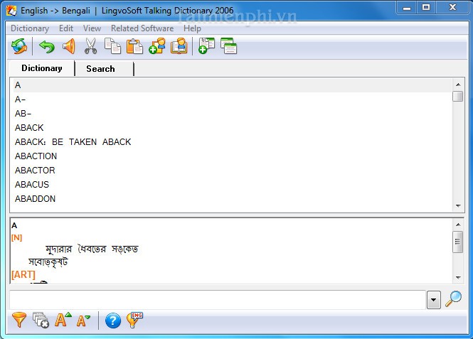 LingvoSoft Dictionary English Bengali for Windows