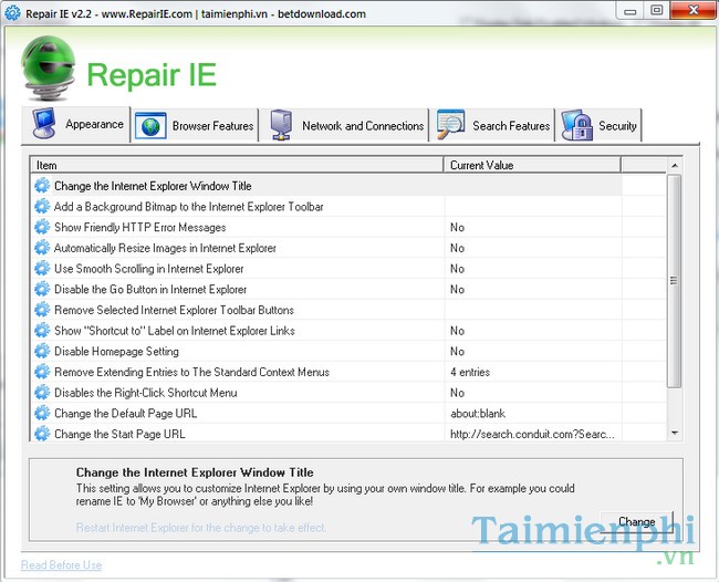 Repair IE