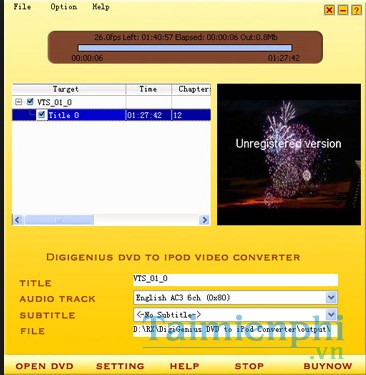Digigenius DVD to iPod Converter