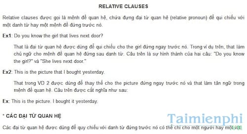 bai tap dai tu quan he tieng anh 1