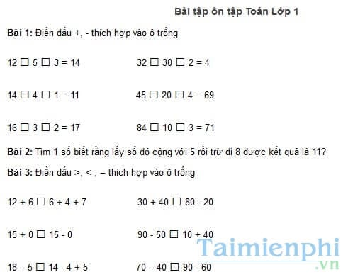 bai tap toan lop 1 co ban va nang cao 1