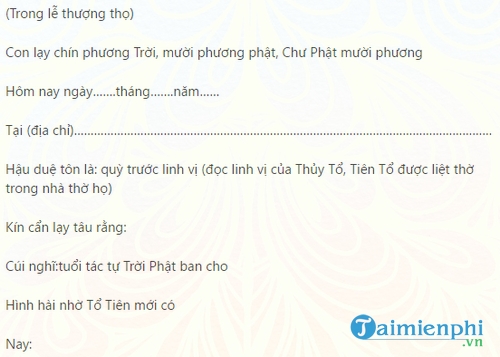 bai cung ngay le thuong tho