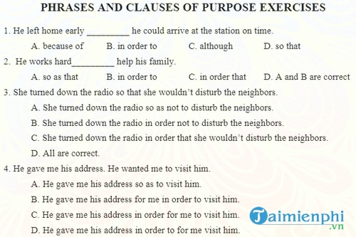 bai tap cum tu va menh de chi muc dich