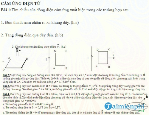 bai tap tu luan chuong cam ung dien tu