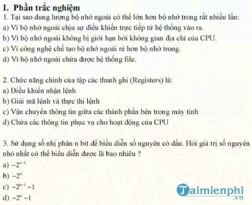 de thi trac nghiem tin hoc dai cuong