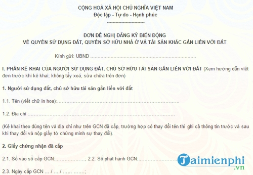 don de nghi dang ky bien dong