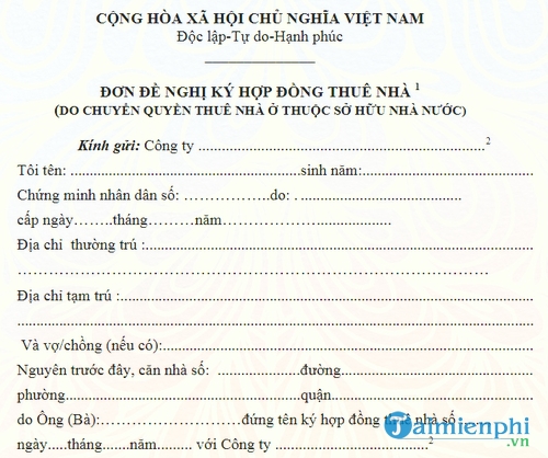 don de nghi ky hop dong thue nha