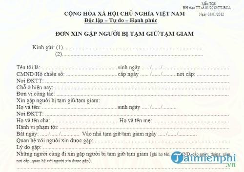 don xin gap nguoi bi tam giu tam giam