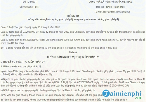 don yeu cau tro giup phap ly