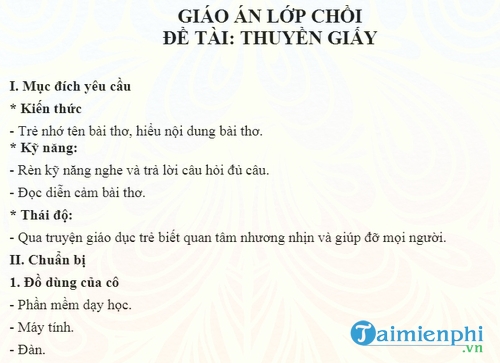 giao an lop choi de tai thuyen giay