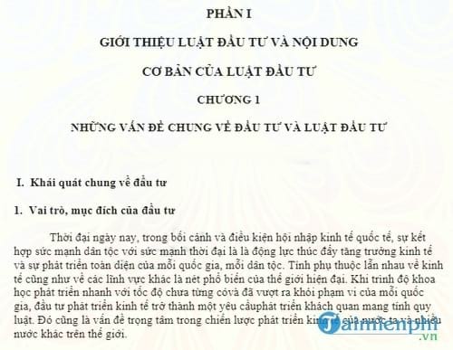giao trinh luat dau tu