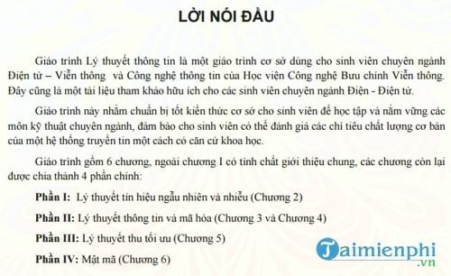 giao trinh ly thuyet thong tin