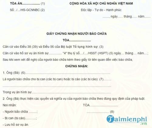 giay chung nhan nguoi bao chua