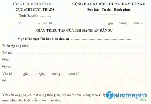 giay trieu tap cua thi hanh an dan su