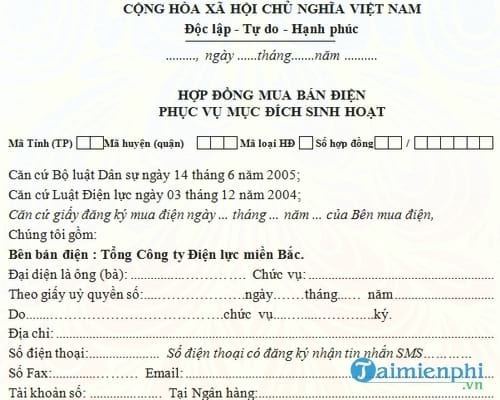 hop dong mua ban dien