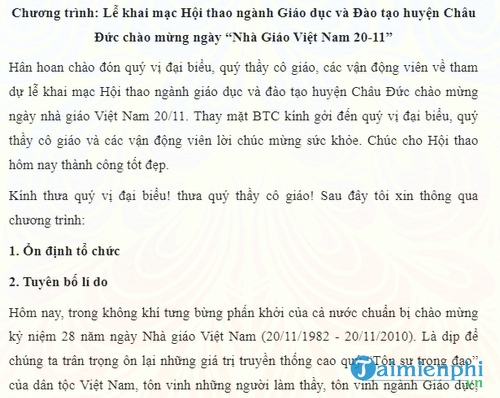 kich ban le khai mac hoi thao