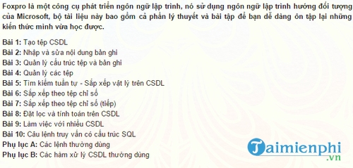 ly thuyet va bai tap foxpro