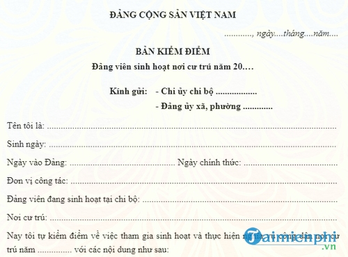 mau ban kiem diem dang vien sinh hoat noi cu tru