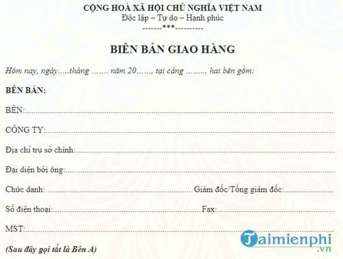 mau bien ban giao hang hoa
