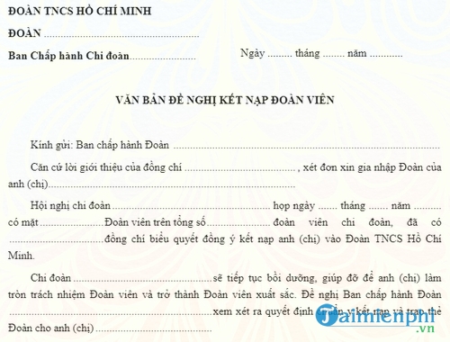 mau de nghi ket nap doan vien