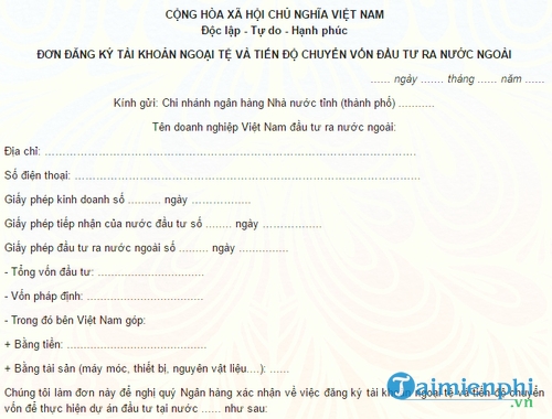 mau don dang ky tai khoan ngoai te