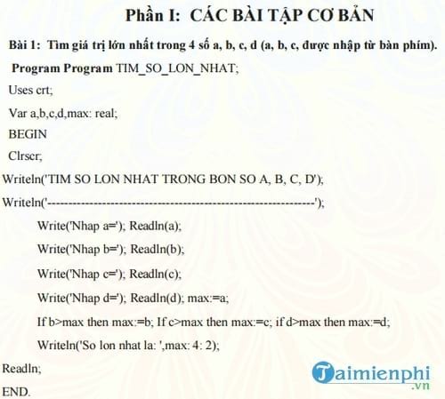 mot so bai tap pascal nang cao