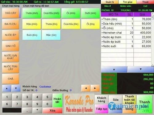 phan mem quan ly karaoke pos thanh vinh