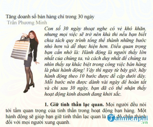 tang doanh so ban hang chi trong 30 ngay