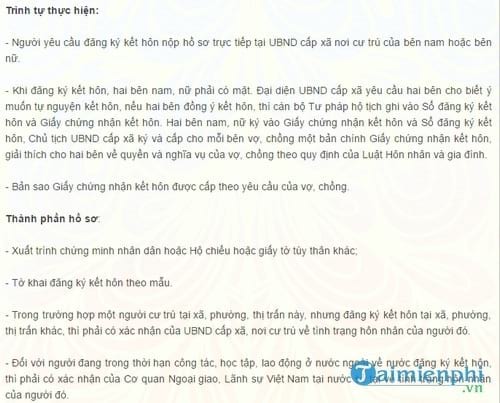 thu tuc dang ky ket hon trong nuoc