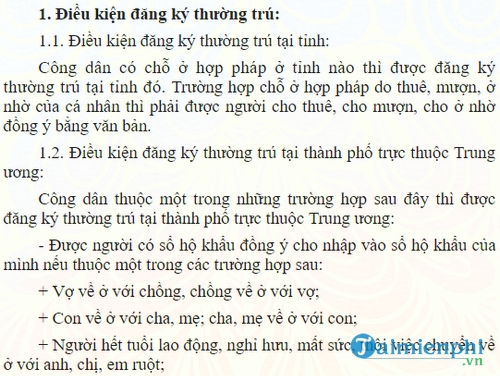 thu tuc dang ky thuong tru