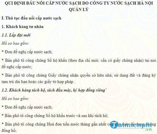 thu tuc lap dat cap nuoc sach