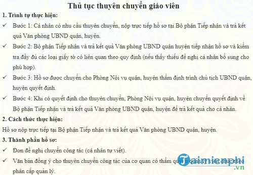 thu tuc thuyen chuyen giao vien
