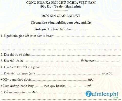 don xin giao lai dat