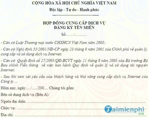 hop dong cung cap dich vu dang ky ten mien