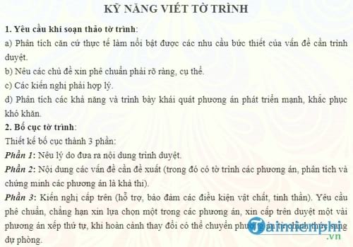 ky nang viet to trinh