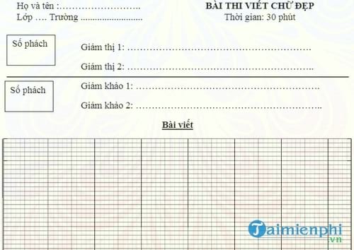 mau giay thi viet chu dep