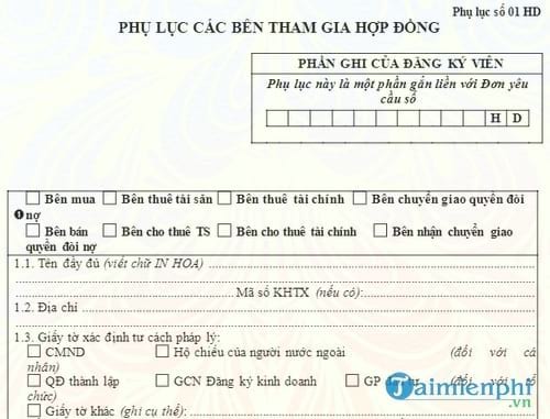 mau phu luc cac ben tham gia hop dong