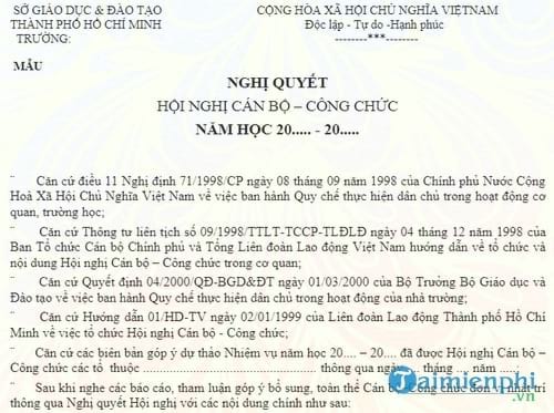 nghi quyet hoi nghi can bo cong chuc