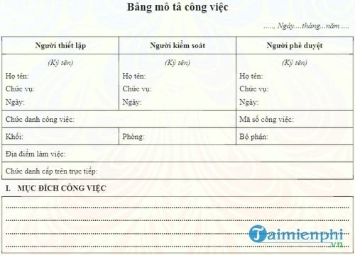 bang mo ta cong viec