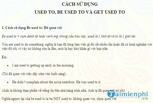 cac dang bai tap ve used to va get used to