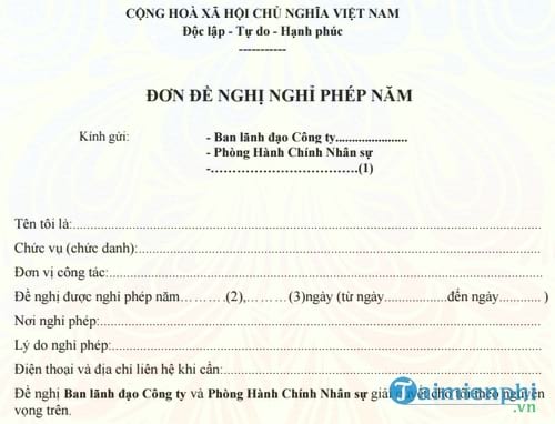 mau don xin nghi viec huong luong