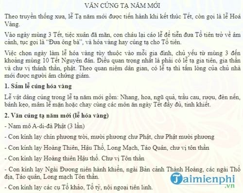 van cung le ta nam moi hoa vang